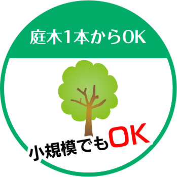 合同会社K .Jgroupは庭木1本からOK 小規模でもOK!!